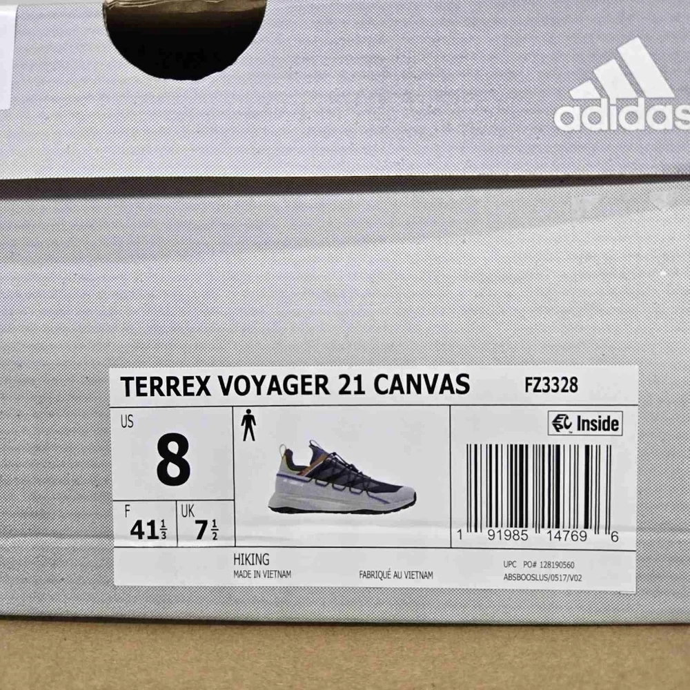 Adidas Men's Terrex Voyager 21 Black Grey FZ3328 Trail Running Shoes Size 8 New